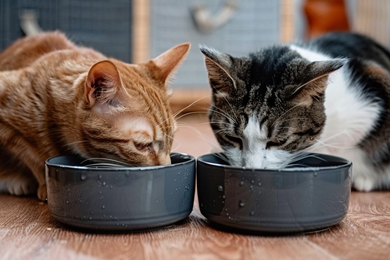 Как кормить несколько кошек одновременно