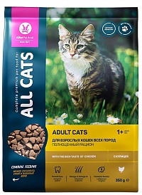 ALL CATS корм сухой с курицей для кошек, пп, 350 г - от производителя Aller Petfood