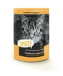 Tasty корм с говядиной и курицей в желе для кошек, пауч, 85 г*28 шт