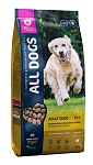 ALL DOGS корм сухой с курицей для собак, пп, 2,2 кг